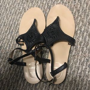 Jack Rogers black sandals